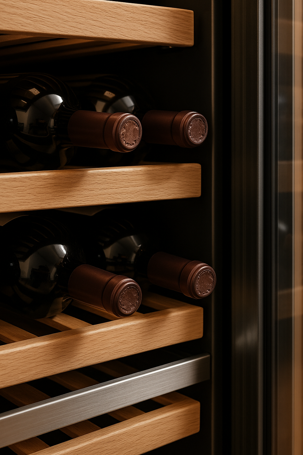 Cave à vin Enoteka 48 bouteilles – Refroidissement stable, LED douce, rangement premium